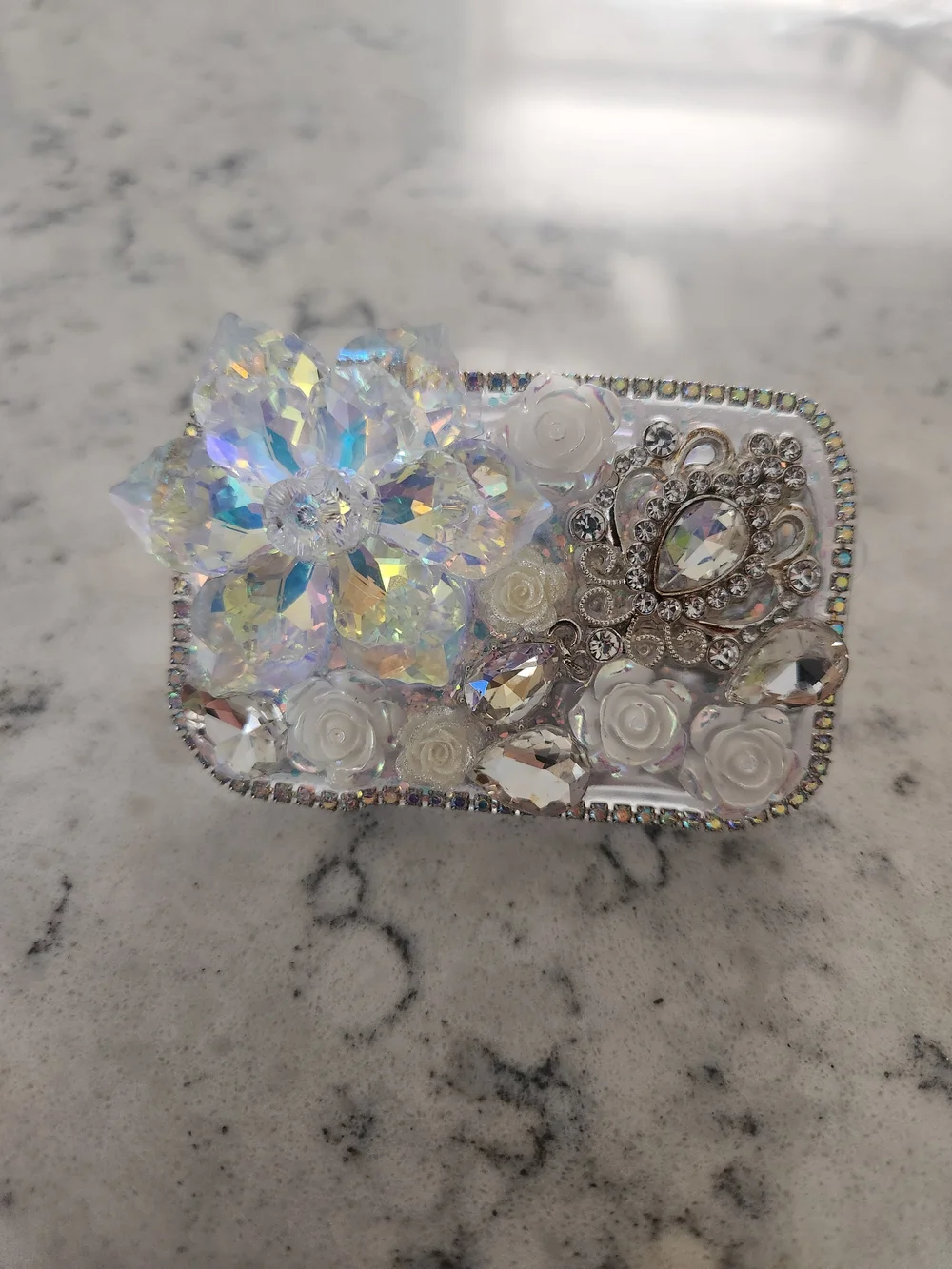 Crystal Yellow Floral Phone Clip